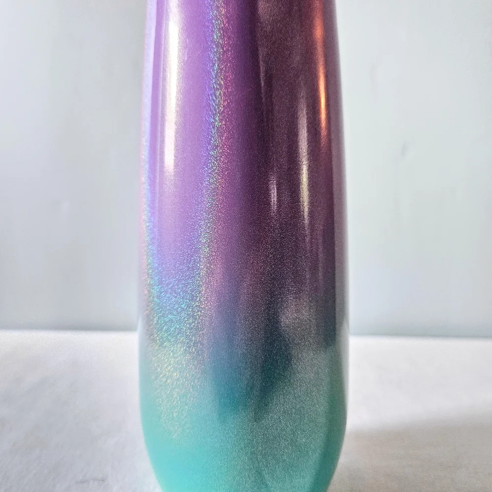 NWOT Mermaid Glittery Purple & Teal Ombré Insulated Hot or Cold Drink Travel Cup - Picture 2 of 5
